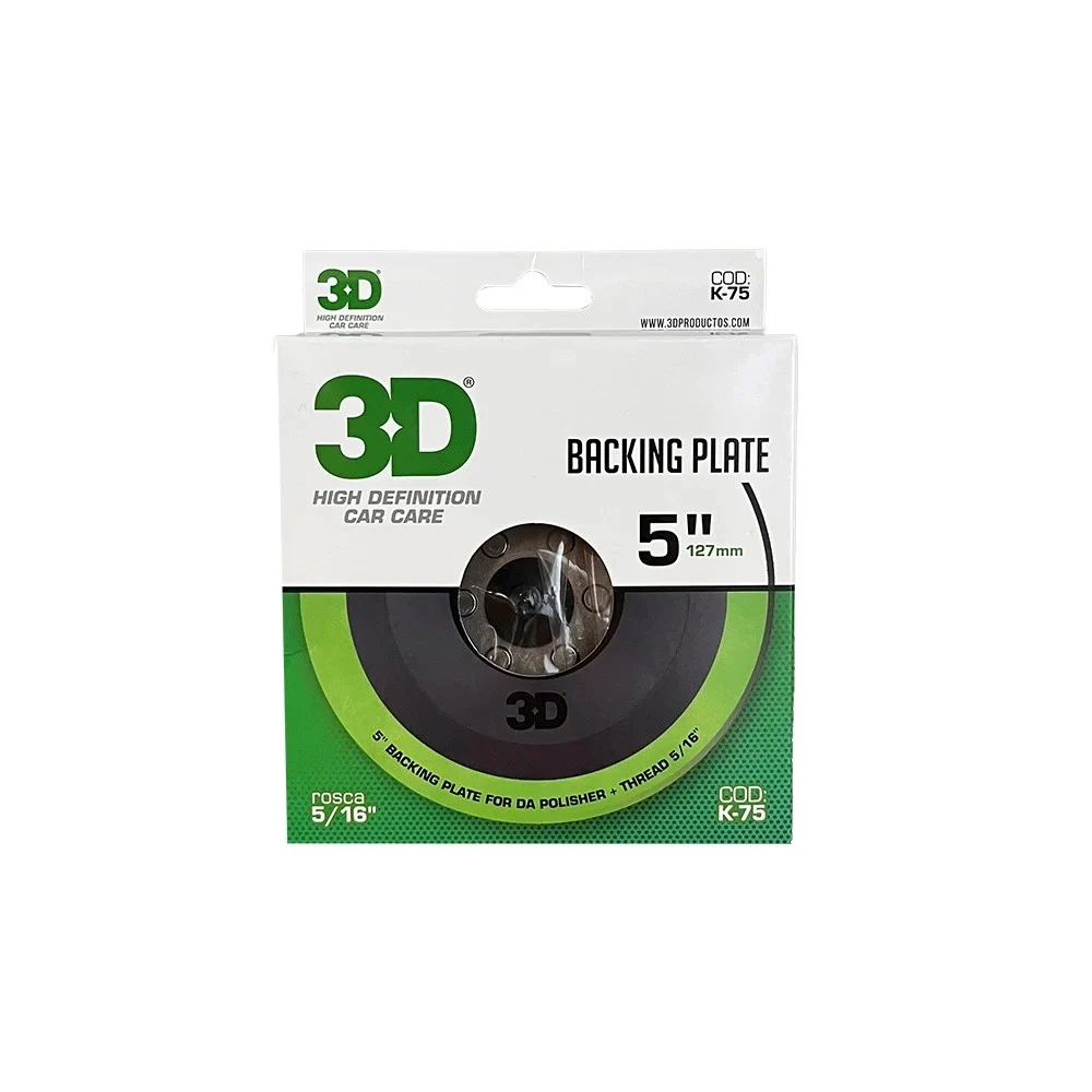 BACKING PLATE 5” PROFESIONAL 3D 5/16 PARA PULIDORA ROTO ORBITAL