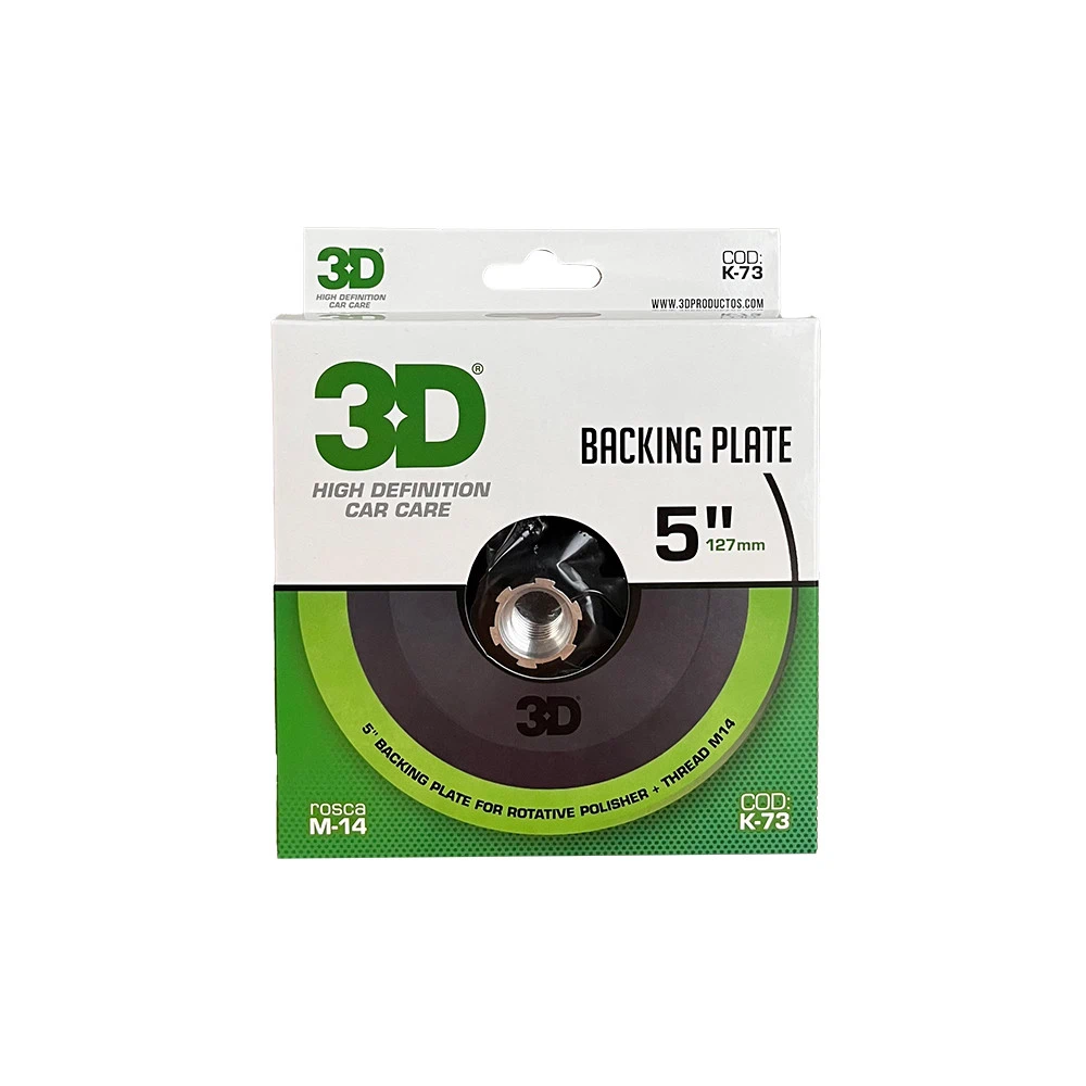 BACKING PLATE 5” PROFESIONAL 3D M14 PARA PULIDORA ROTATIVA