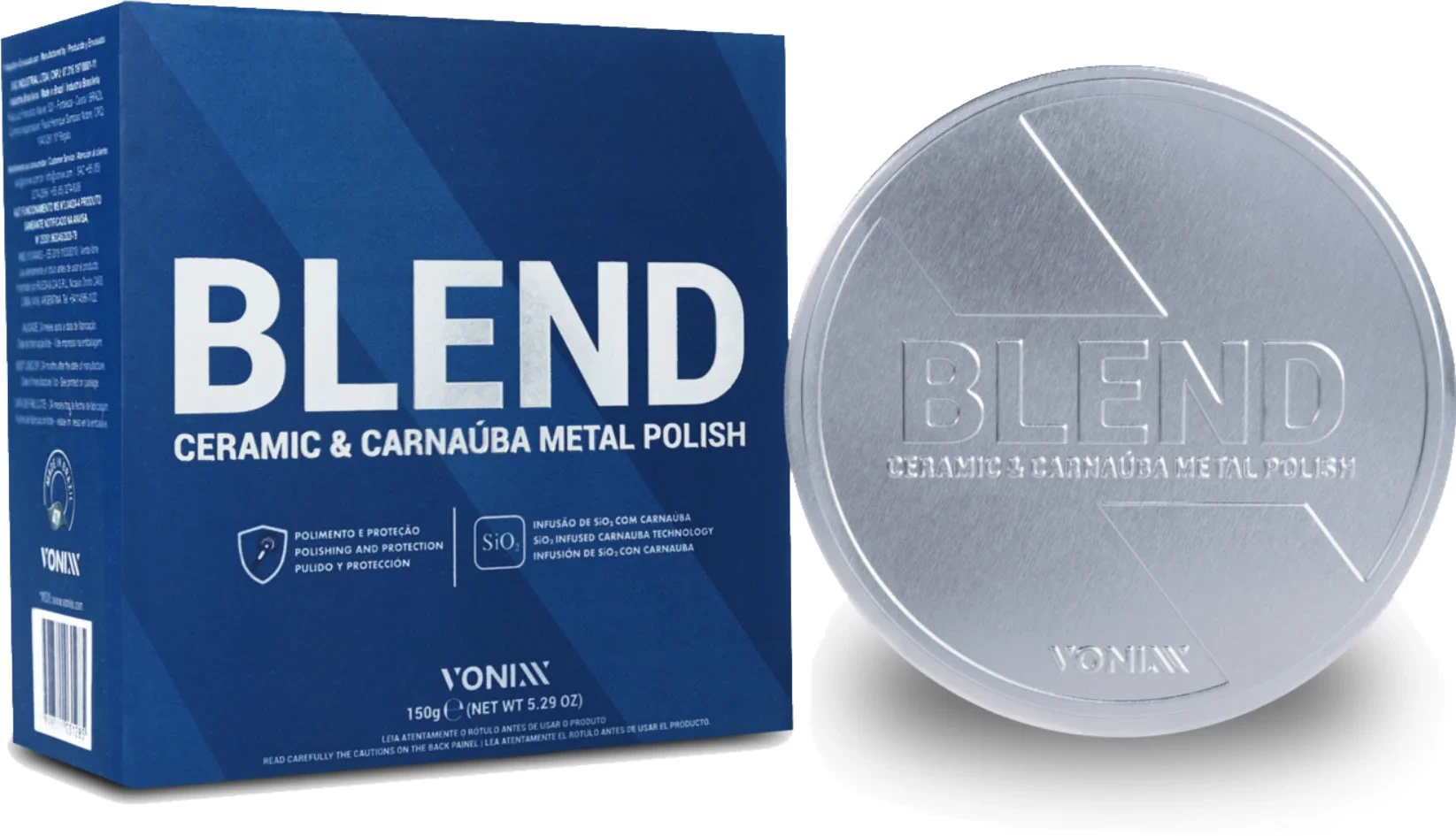 BLEND METAL POLISH PULIMENTO PREMIUM PARA METALES 150G VONIXX