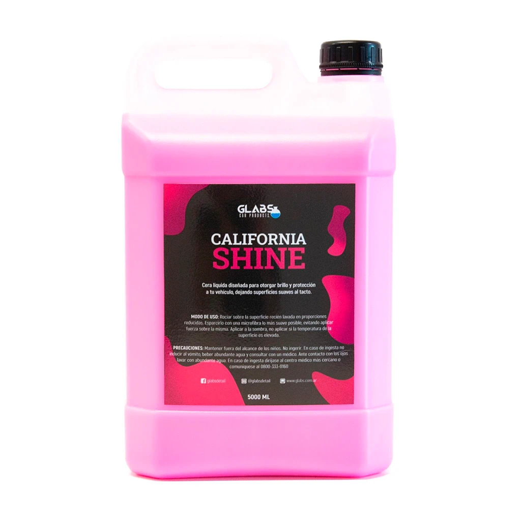 CALIFORNIA SHINE CERA LÍQUIDA BIDÓN 5L GLABS