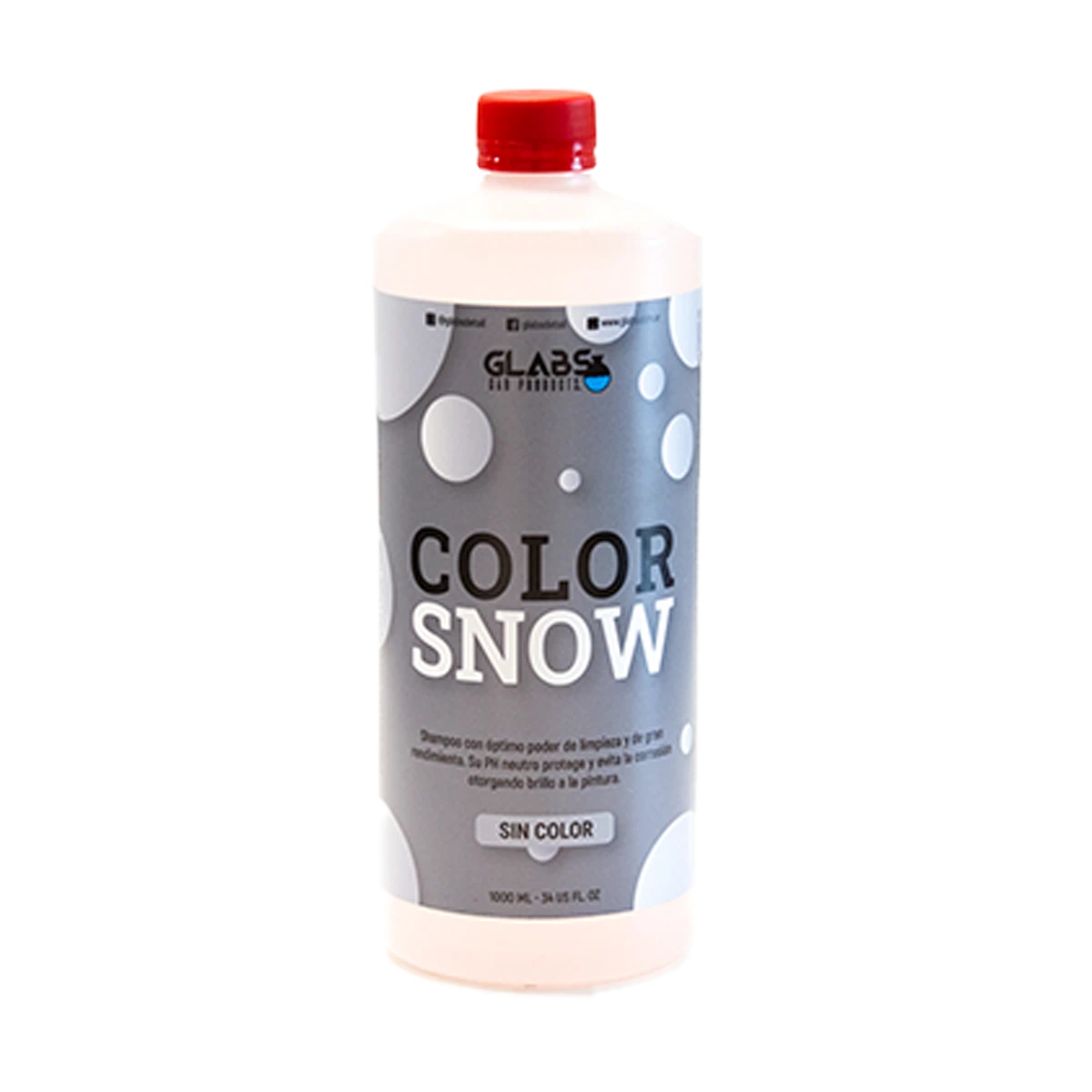 COLOR SNOW SIN COLOR SHAMPOO PH NEUTRO 1L GLABS