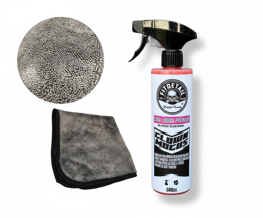 Combo Brillo Express - Cera Clown Mocus + Microfibra Twister