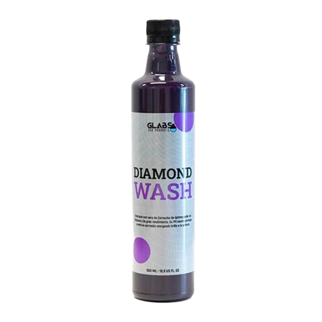 DIAMOND WASH SHAMPOO PH NEUTRO CON CERA CARNAUBA 500ML GLABS
