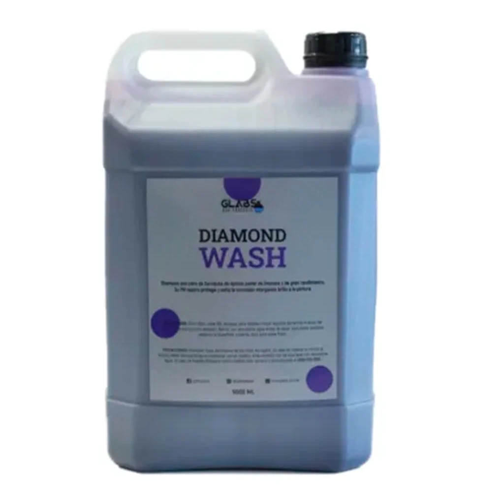DIAMOND WASH SHAMPOO PH NEUTRO CON CERA CARNAUBA BIDÓN 5L GLABS