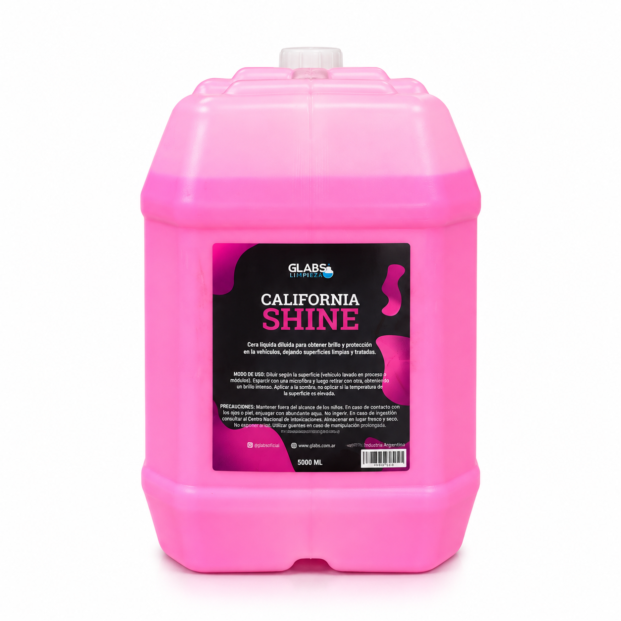 CALIFORNIA SHINE CERA LÍQUIDA BIDÓN 20 LTS GLABS