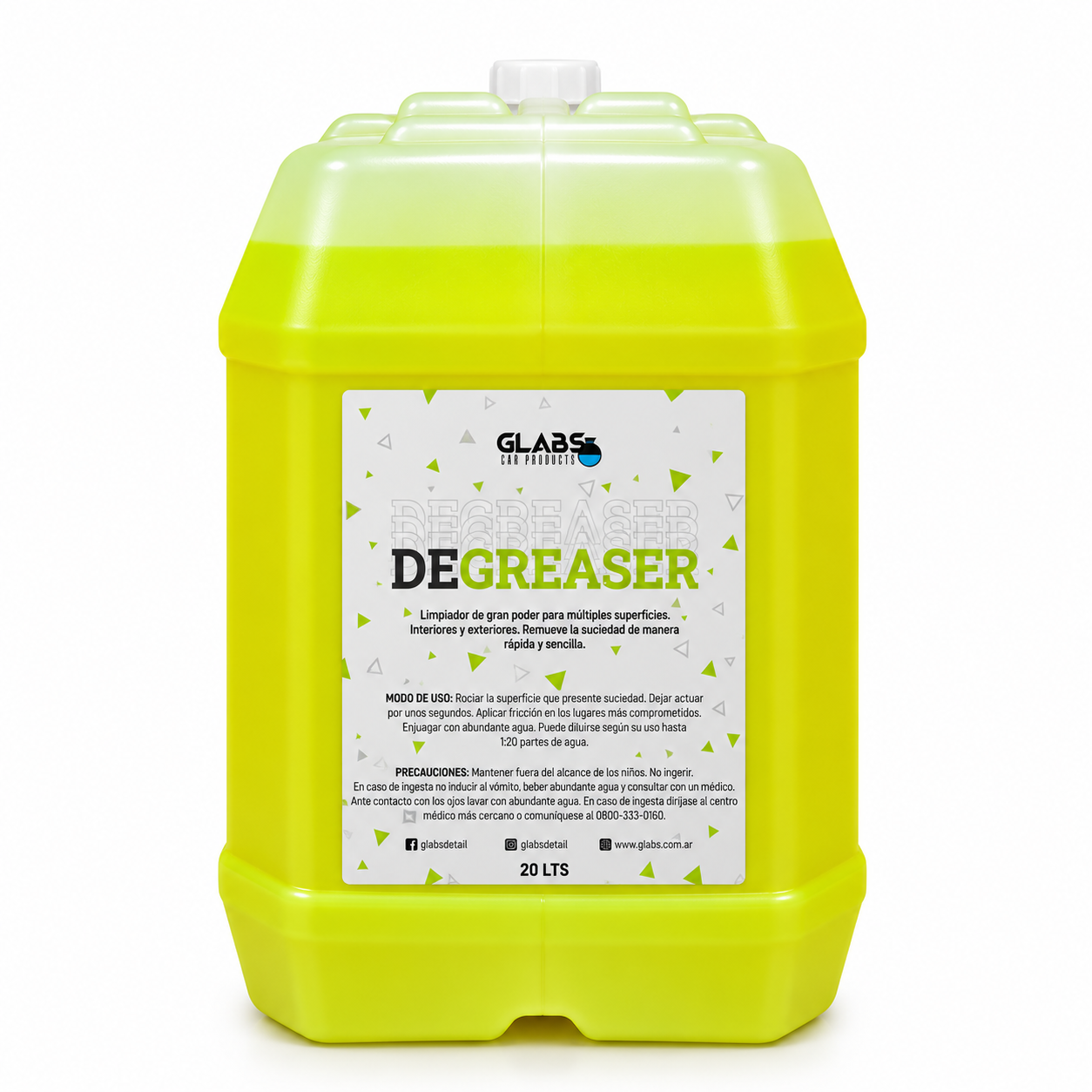 DEGREASER DESENGRASANTE APC CONCENTRADO BIDÓN 20 LT GLABS