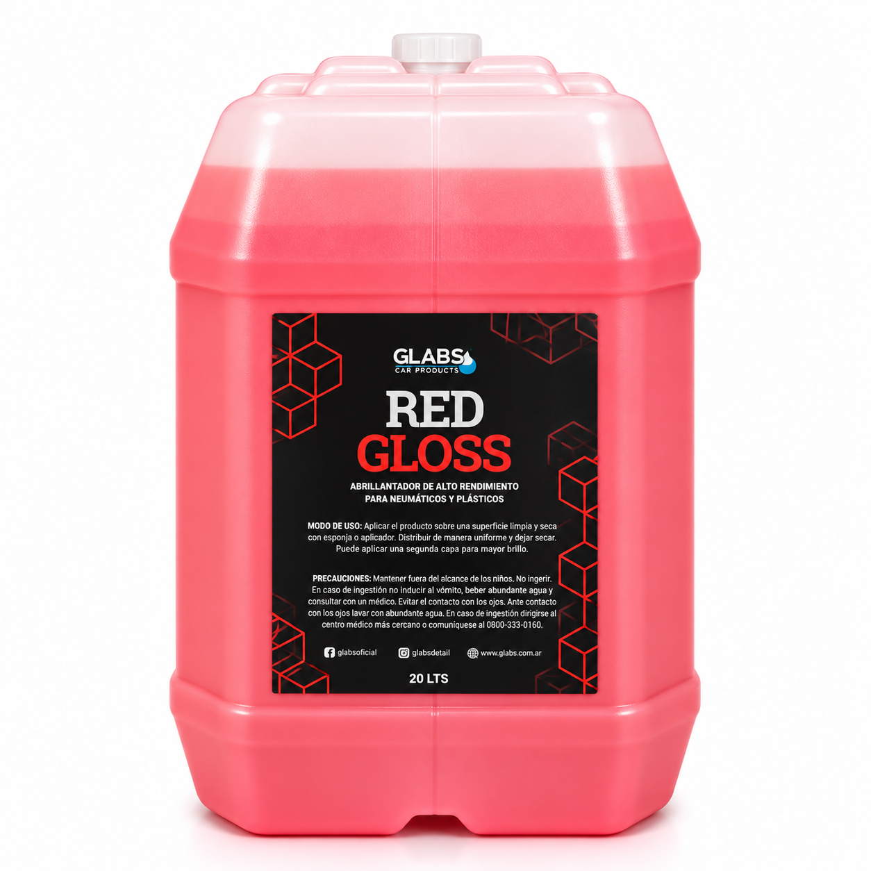 RED GLOSS ACONDICIONADOR DE NEUMÁTICOS BIDÓN 20 LT GLABS