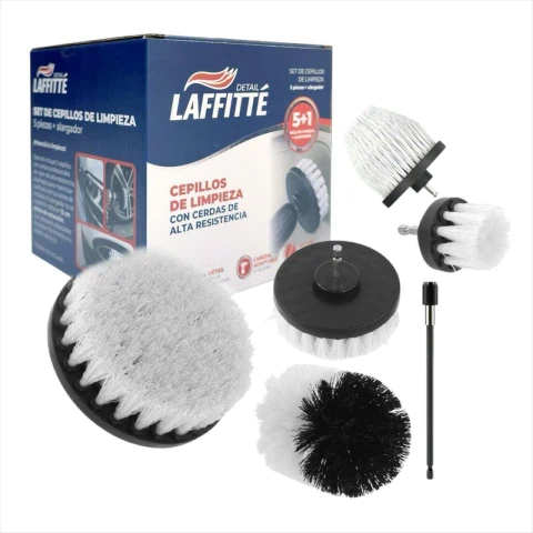 KIT 5 CEPILLOS PARA TALADRO + ALARGUE LAFFITTE