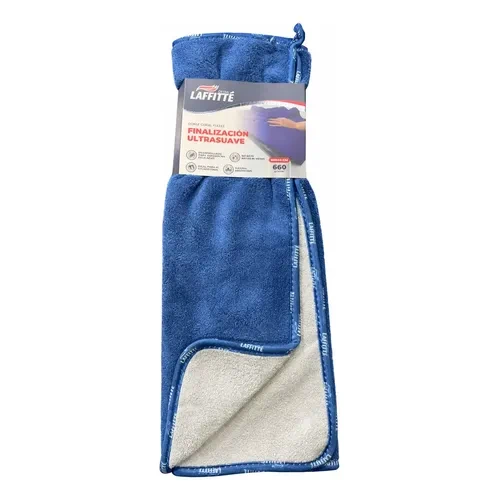 PAÑO MICROFIBRA ULTRASUAVE PREMIUM 40x60 660GSM GRIS/AZUL LAFFITTE