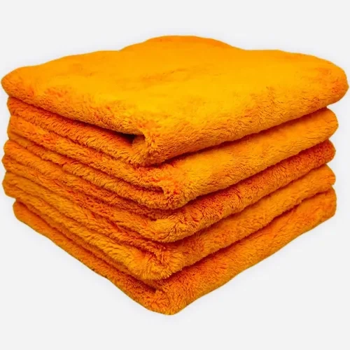 MICROFIBRA 650 GSM NARANJA 40x40 CORTE LÁSER DOBLE PELO LARGO OVERCARS