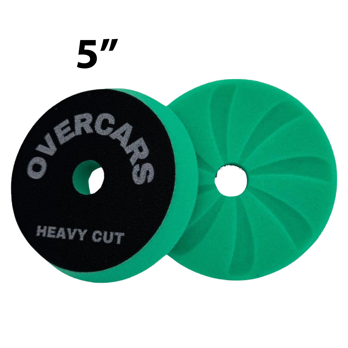 PAD SPIRAL VERDE DUAL ACTION CORTE ALTO 5” OVERCARS