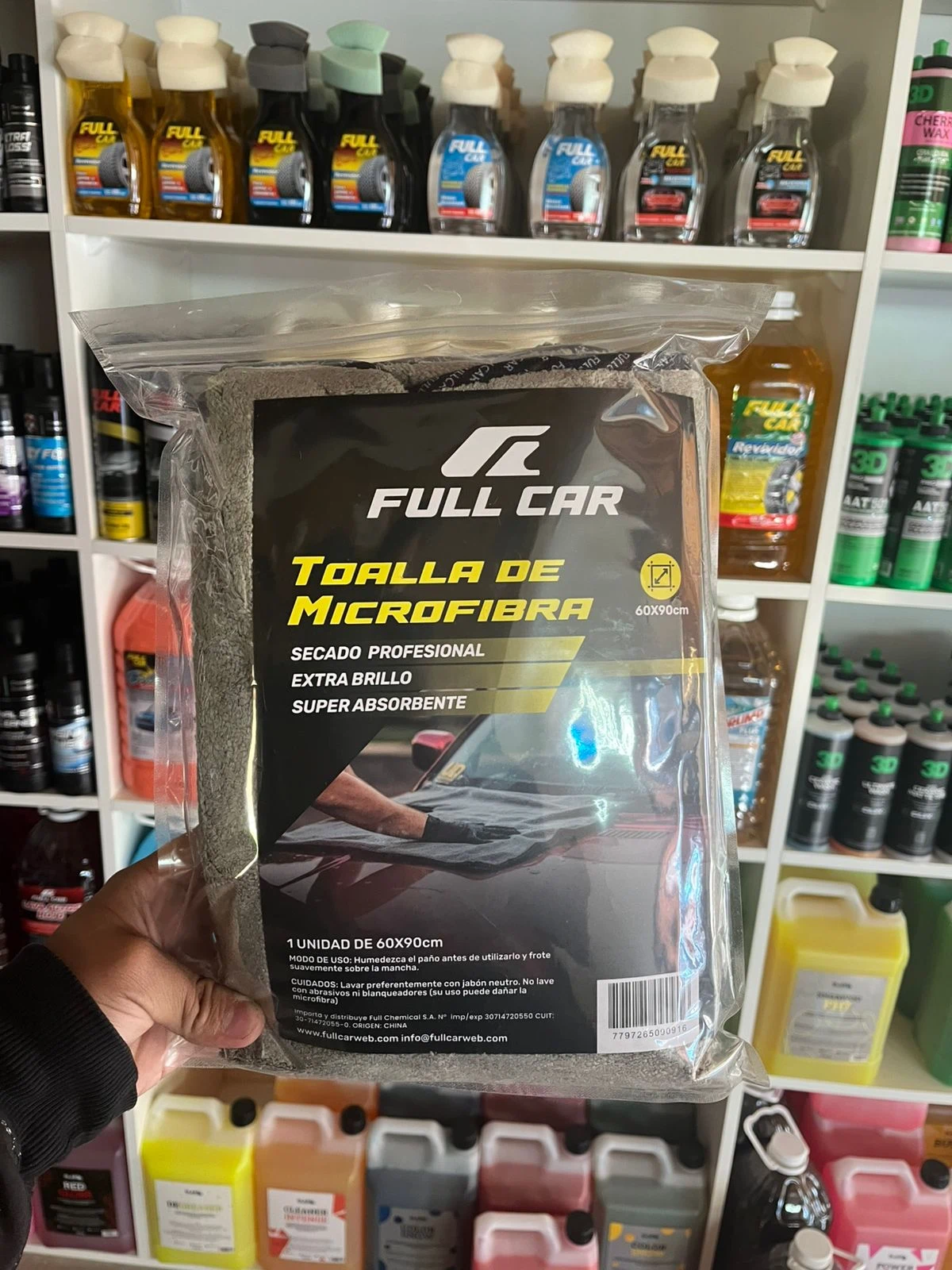 TOALLA DE MICROFIBRA PREMIUM SECADO PROFESIONAL 60x90 FULL CAR